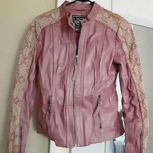 'CHI' PINK MOTORCYCLE JACKET